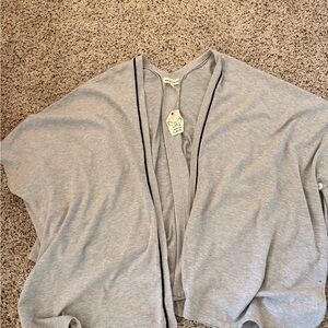 Johnny was calme open sweater grey nwt large